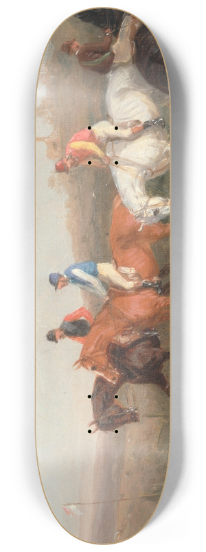 William Shayer - Steeplechasing; At the Start 8.25 inch art skate deck