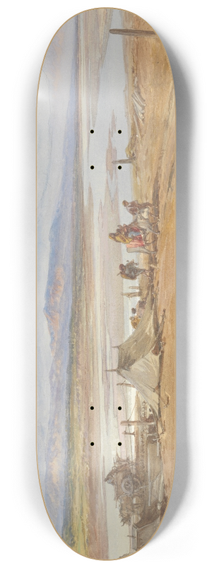 William Simpson - The River Chenab, Punjab 8.25 inch art skate deck