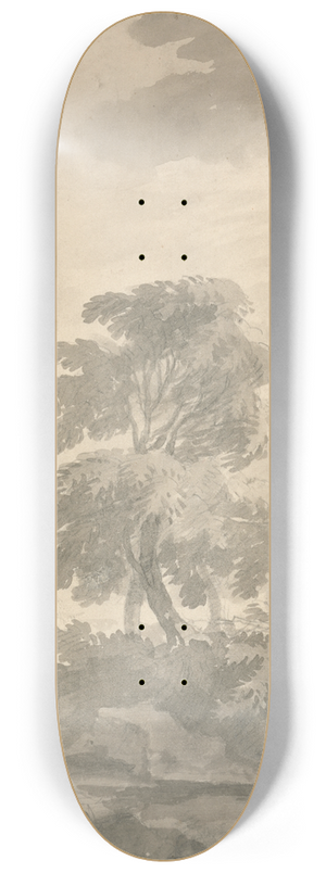 William Taverner - Landscape, Trees and a Distant View of Rome 8.25 inch art skate deck