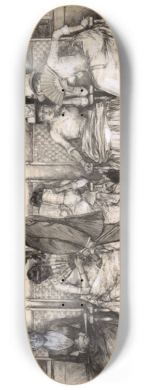 William Thomas Smedley - A Late Arrival 8.25 inch art skate deck