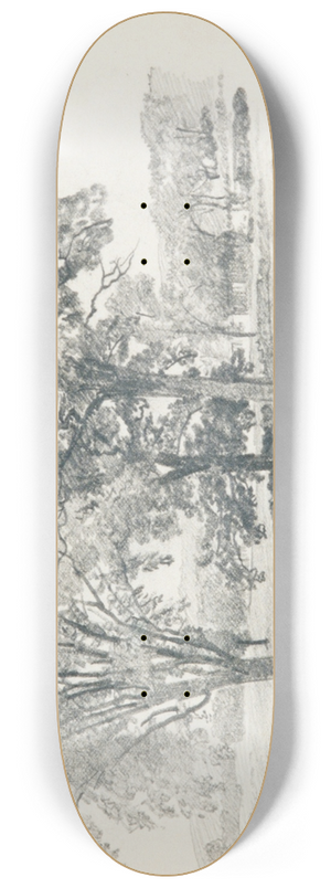 William Trost Richards - Charles River June 22 86 8.25 inch art skate deck