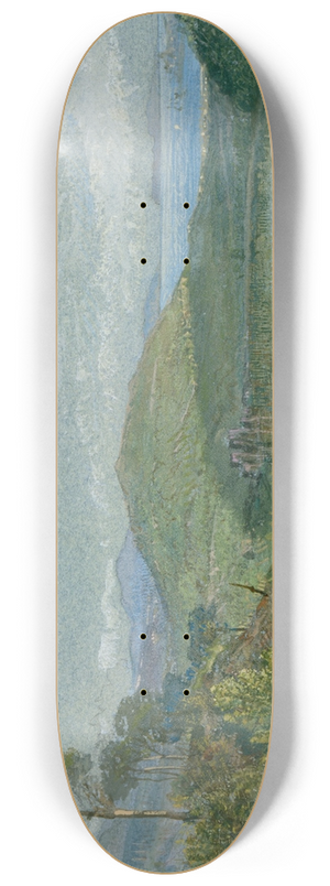 William Trost Richards - Lago Avernus 8.25 inch art skate deck