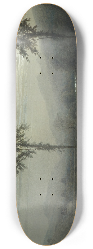William Trost Richards - Moonlight on Mount Lafayette, New Hampshire 8.25 inch art skate deck