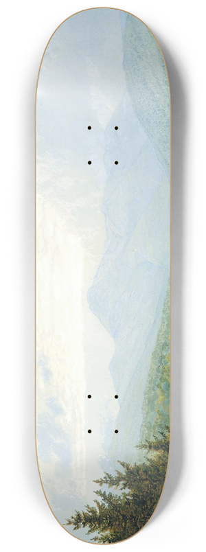 William Trost Richards - Sunset on Mount Chocorua, New Hampshire 8.25 inch art skate deck