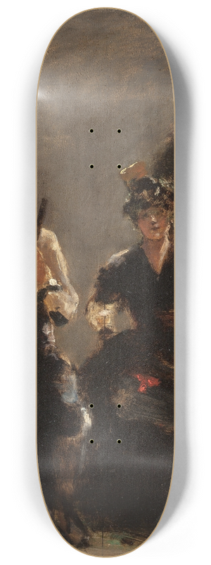 William Turner Dannat - Sketch for The Quartette 8.25 inch art skate deck