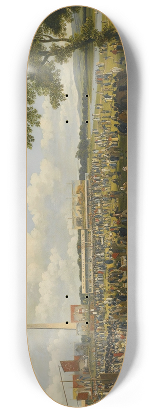 William Turner De Lond - Fairground Scene 8.25 inch art skate deck