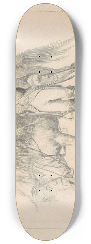 William Tylee Ranney - Dragoon with His Charger 8.25 inch art skate deck