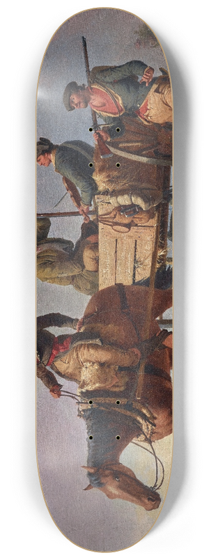 William Tylee Ranney - Veterans of 1776 Returning from the War 8.25 inch art skate deck