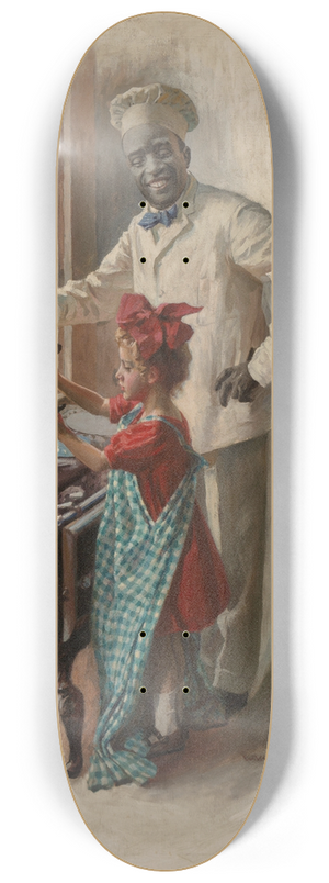 William Vincent Cahill - The Cooking Lesson 8.25 inch art skate deck