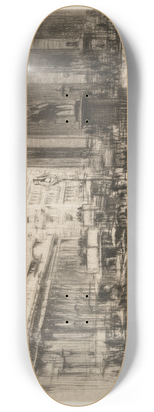 William Walcot - London Set; Bank (with the Royal Exchange) 8.25 inch art skate deck