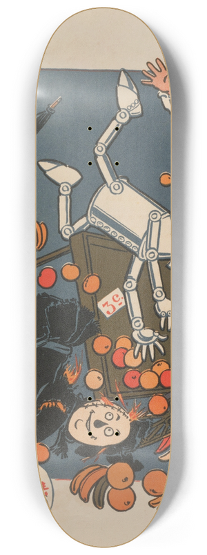 William Wallace Denslow - Denslows Scarecrow and the tin-man Pl.1 8.25 inch art skate deck