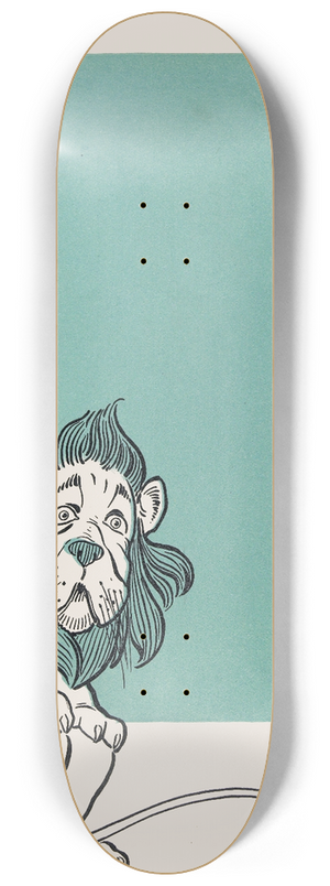 William Wallace Denslow - The Cowardly Lion 8.25 inch art skate deck