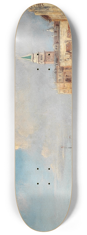 William Wyld - Venice, View of the Campanile and Santa Maria della Salute 8.25 inch art skate deck