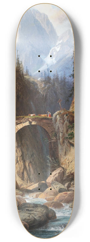 Willibald Wex - On the Via Mala 8.25 inch art skate deck