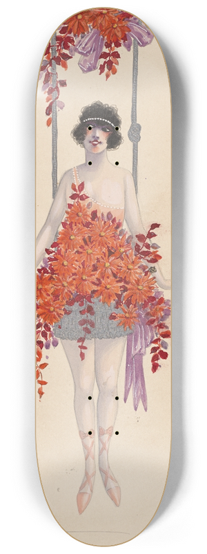 Will R. Barnes - 21-Dahlias 8.25 inch art skate deck