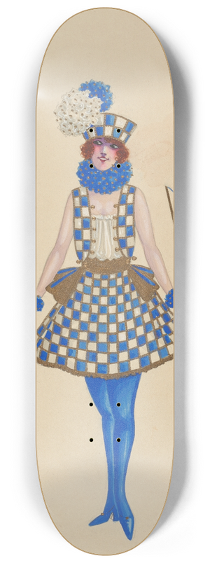 Will R. Barnes - 6-Blues-Girls 8.25 inch art skate deck