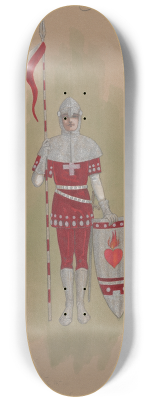 Will R. Barnes - 6 Squires for each Knight of the Blended Rose 8.25 inch art skate deck