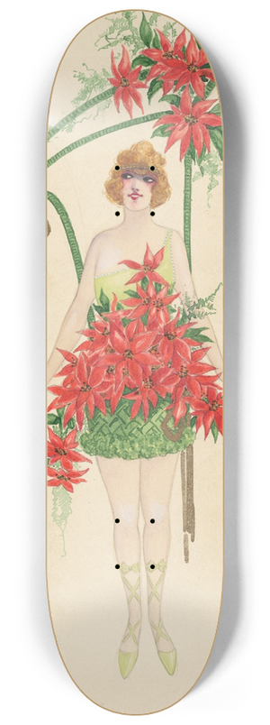Will R. Barnes - 8-Poinsettias 8.25 inch art skate deck