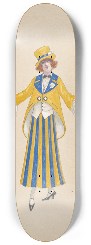 Will R. Barnes - Illinois-Sketch 7 8.25 inch art skate deck