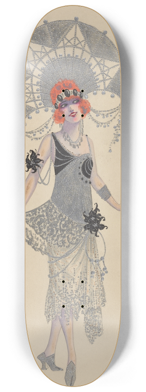 Will R. Barnes - Lady-in-Waiting 8.25 inch art skate deck