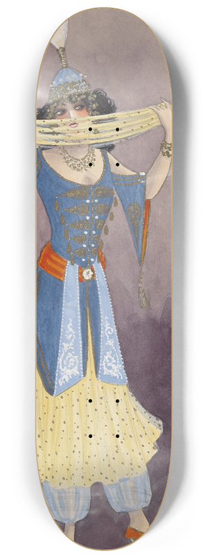 Will R. Barnes - Oriental-6 Showgirls 8.25 inch art skate deck