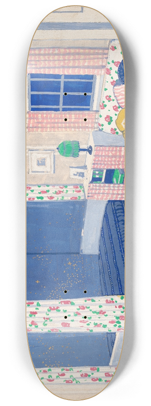 Winold Reiss - Design for unidentified bedroom with canopy bed.] [Interior perspective elevation 8.25 inch art skate deck