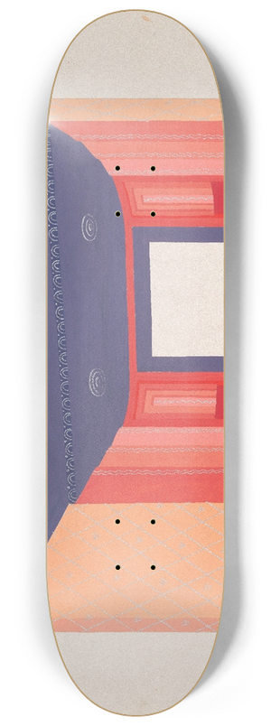 Winold Reiss - Design proposals for Puck Theater, New York, NY.] [Interior perspective study 8.25 inch art skate deck