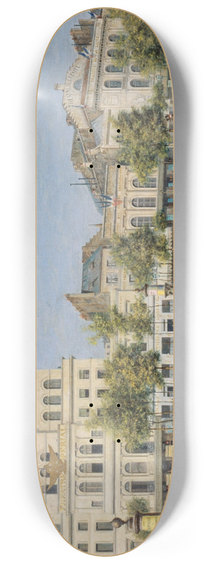Adolphe Martial Potmont - Vue gnrale des thtres du boulevard du Temple 8.25 inch art skate deck