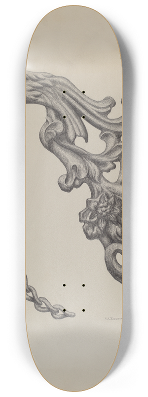 Austin L. Davison - Fragment of Fence 8.25 inch art skate deck