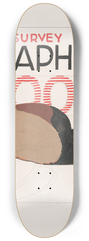Winold Reiss - Graphic design for cover of Survey Graphic Magazine; Food 8.25 inch art skate deck Winold Reiss - Graphic design for cover of Survey Graphic Magazine; Food 8.25 inch art skate deck