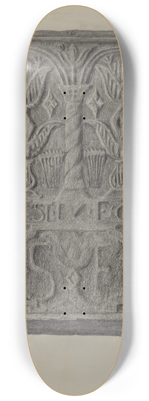 Austin L. Davison - Pa. German Stove Back 8.25 inch art skate deck