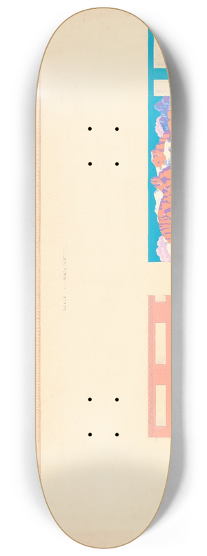 Winold Reiss - Proposed treatment for roller rink, Elizabeth, N.J.] [Wall elevations, alpine scheme 8.25 inch art skate deck