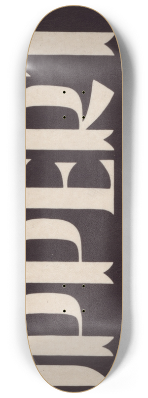 Winold Reiss - Stylized logo for Ruppert Beer 8.25 inch art skate deck