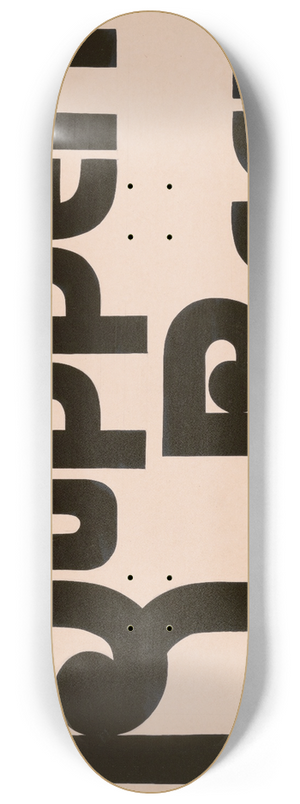 Winold Reiss - Typographical studies for Ruppert Beer 8.25 inch art skate deck