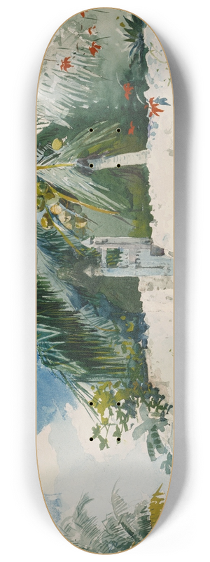 Winslow Homer - A Garden in Nassau 8.25 inch art skate deck Winslow Homer - A Garden in Nassau 8.25 inch art skate deck
