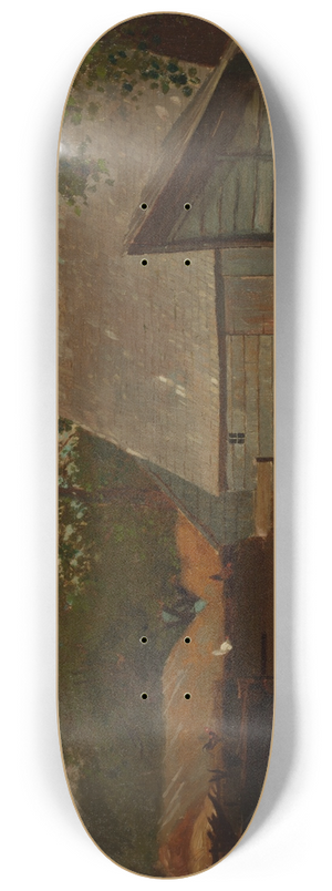 Winslow Homer - Farmyard with Ducks and Chickens 8.25 inch art skate deck