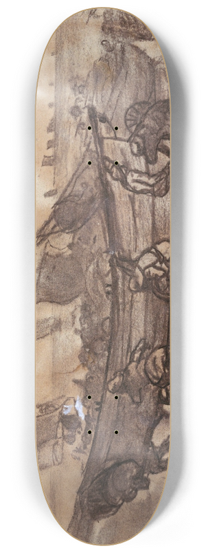 Winslow Homer - Fishermen Beaching a Dory, Cullercoats, England 8.25 inch art skate deck