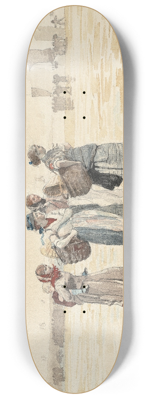 Winslow Homer - Four Fishwives on the Beach 8.25 inch art skate deck