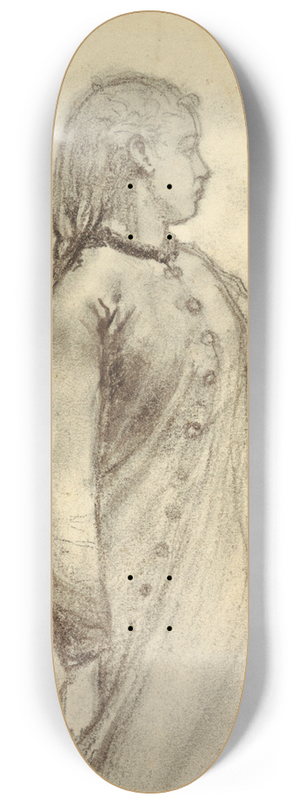 Winslow Homer - Girl Holding a Shell 8.25 inch art skate deck