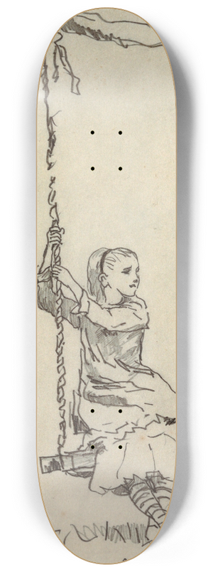 Winslow Homer - Girl on a Swing 8.25 inch art skate deck Winslow Homer - Girl on a Swing 8.25 inch art skate deck