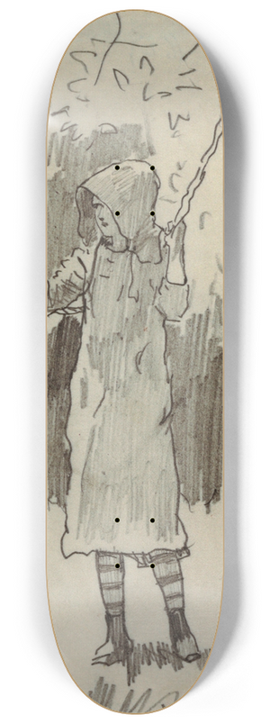 Winslow Homer - Girl on a Swing 8.25 inch art skate deck