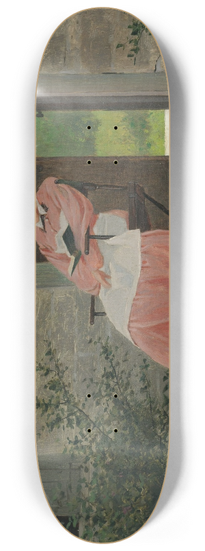 Winslow Homer - Girl Reading On A Stone Porch 8.25 inch art skate deck