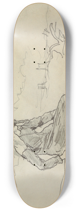 Winslow Homer - Girl Seated on a Tree Trunk 8.25 inch art skate deck