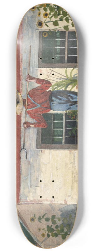 Winslow Homer - In the Garden (Rustic Courtship) 8.25 inch art skate deck