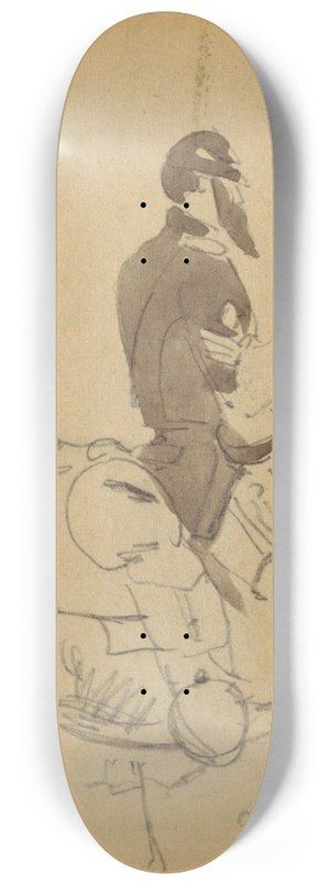 Winslow Homer - Mounted Cavalryman 8.25 inch art skate deck Winslow Homer - Mounted Cavalryman 8.25 inch art skate deck