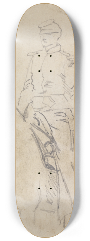 Winslow Homer - Mounted Cavalry Officer 8.25 inch art skate deck Winslow Homer - Mounted Cavalry Officer 8.25 inch art skate deck