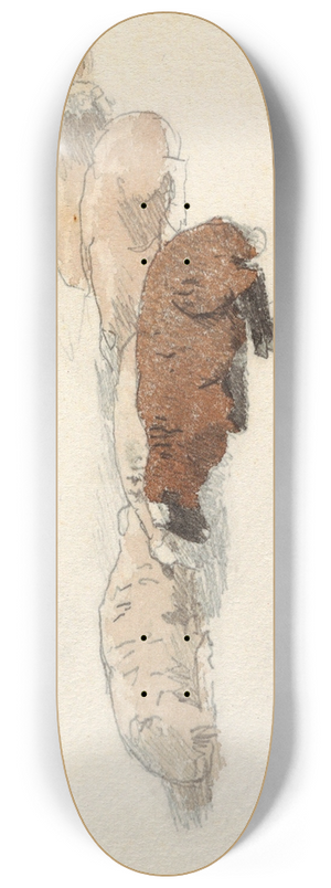 Winslow Homer - Sheep Resting 8.25 inch art skate deck