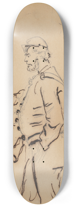 Winslow Homer - Sketches of Soldiers 8.25 inch art skate deck