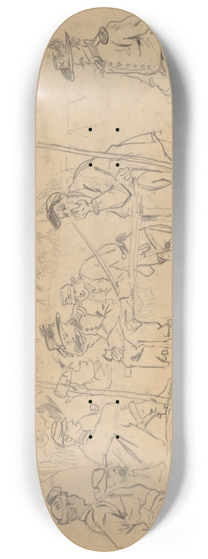 Winslow Homer - Sutlers Tent, 3rd Pennsylvania Cavalry (recto) 8.25 inch art skate deck