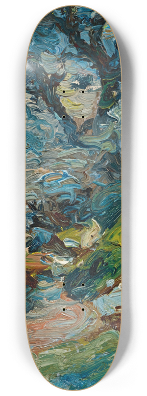 Adolphe Monticelli - Au Bord De La Rivire, Marseilles 8.25 inch art skate deck